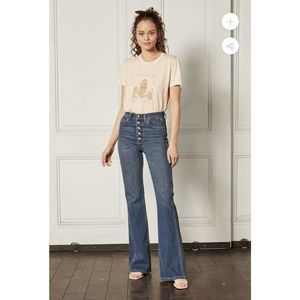 Boyish The Ricky High-Rise Comfort Stretch Flare Jeans Size 31